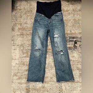 Pinkblush Distressed Blue Ankle Jeans